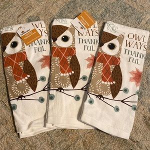 Harvest Kitchen Towels (Owl Ways Thankful)